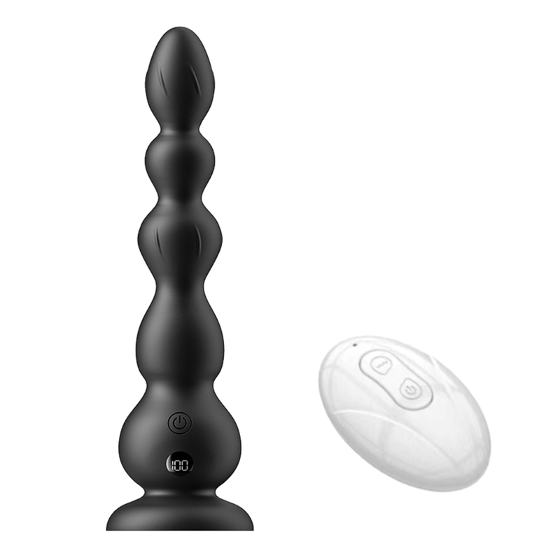 LED Display Vibrating anal beads ปลั๊ก